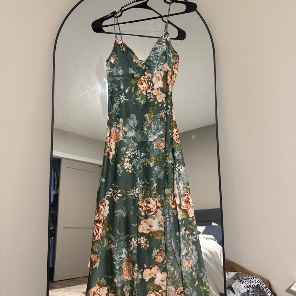 Hello Molly Green Floral Maxi Dress